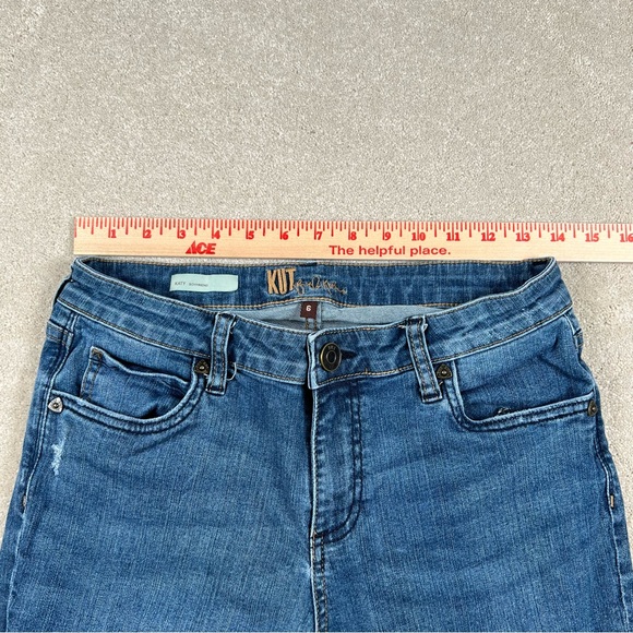 Kut From The Kloth Jeans Katy Boyfriend Straight Leg Medium Wash Denim women's 6 - Picture 5 of 11